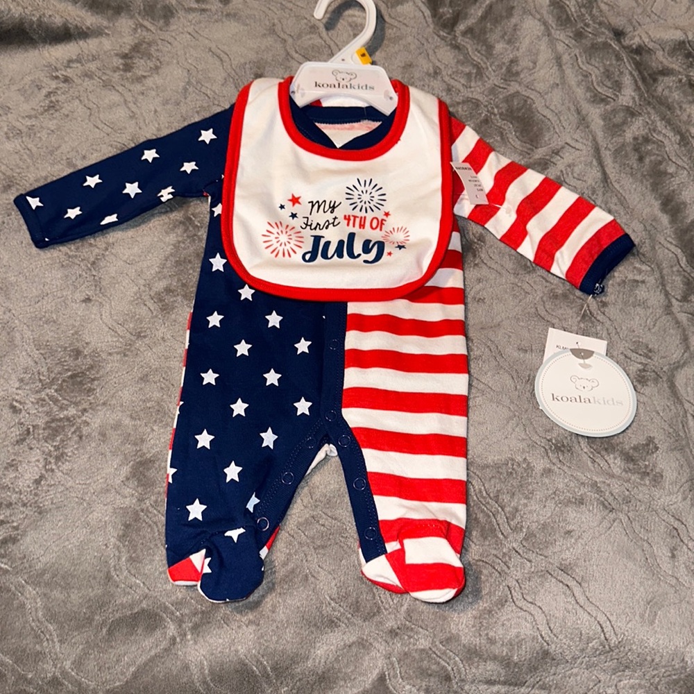 NWT Koala Kids My First 4th of July outfit size Newborn